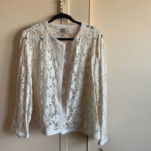 Anne Klein Framed open-front jacket